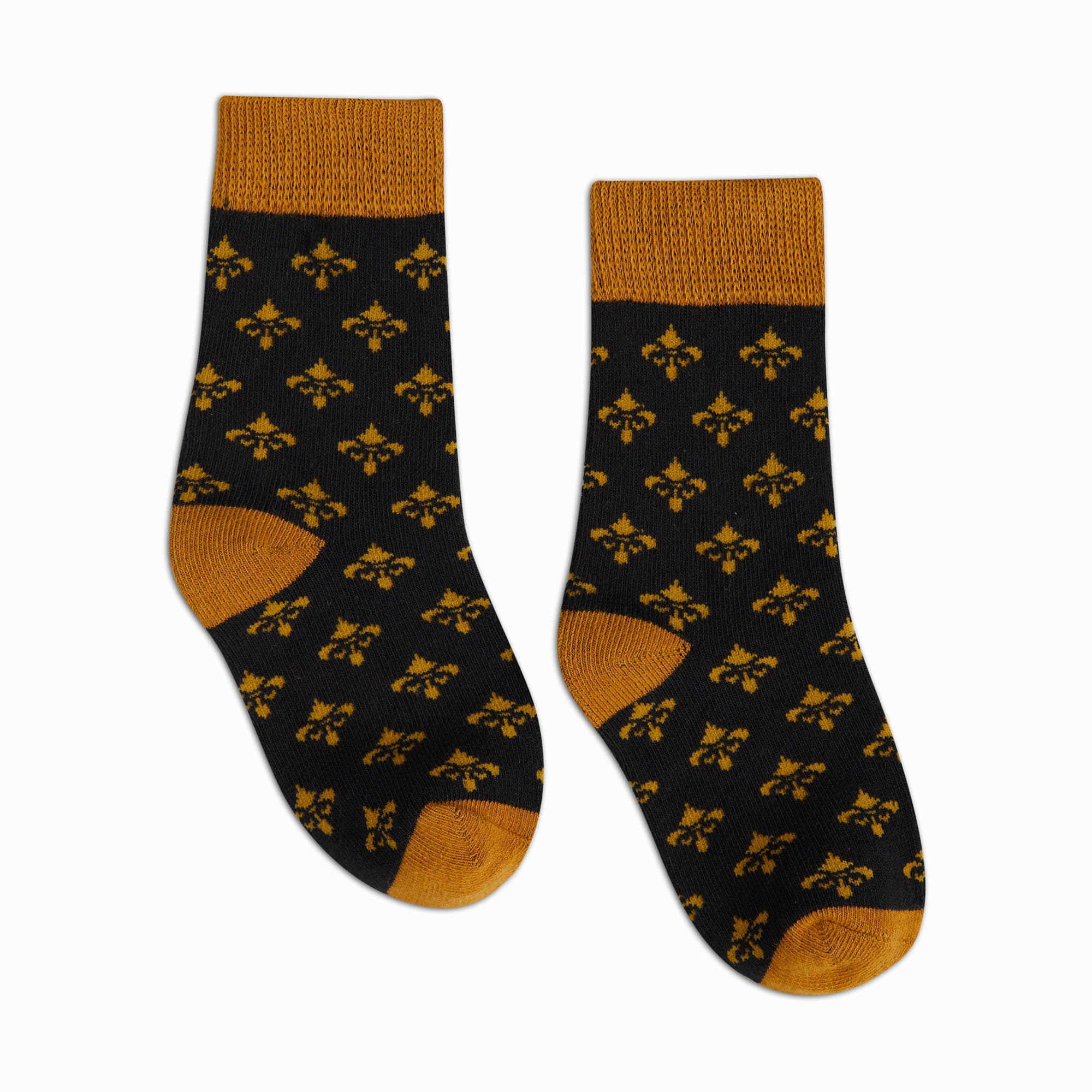 Bonfolk Little Kids Black & Gold Socks