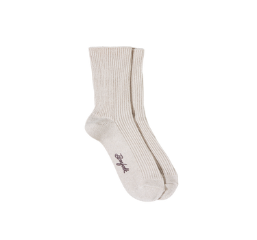 Ribbed Metallic Mid Crew Socks