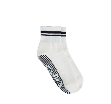 Retro Stripe Quarter Grip Socks