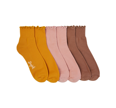 3 Pack Ruffle Quarter