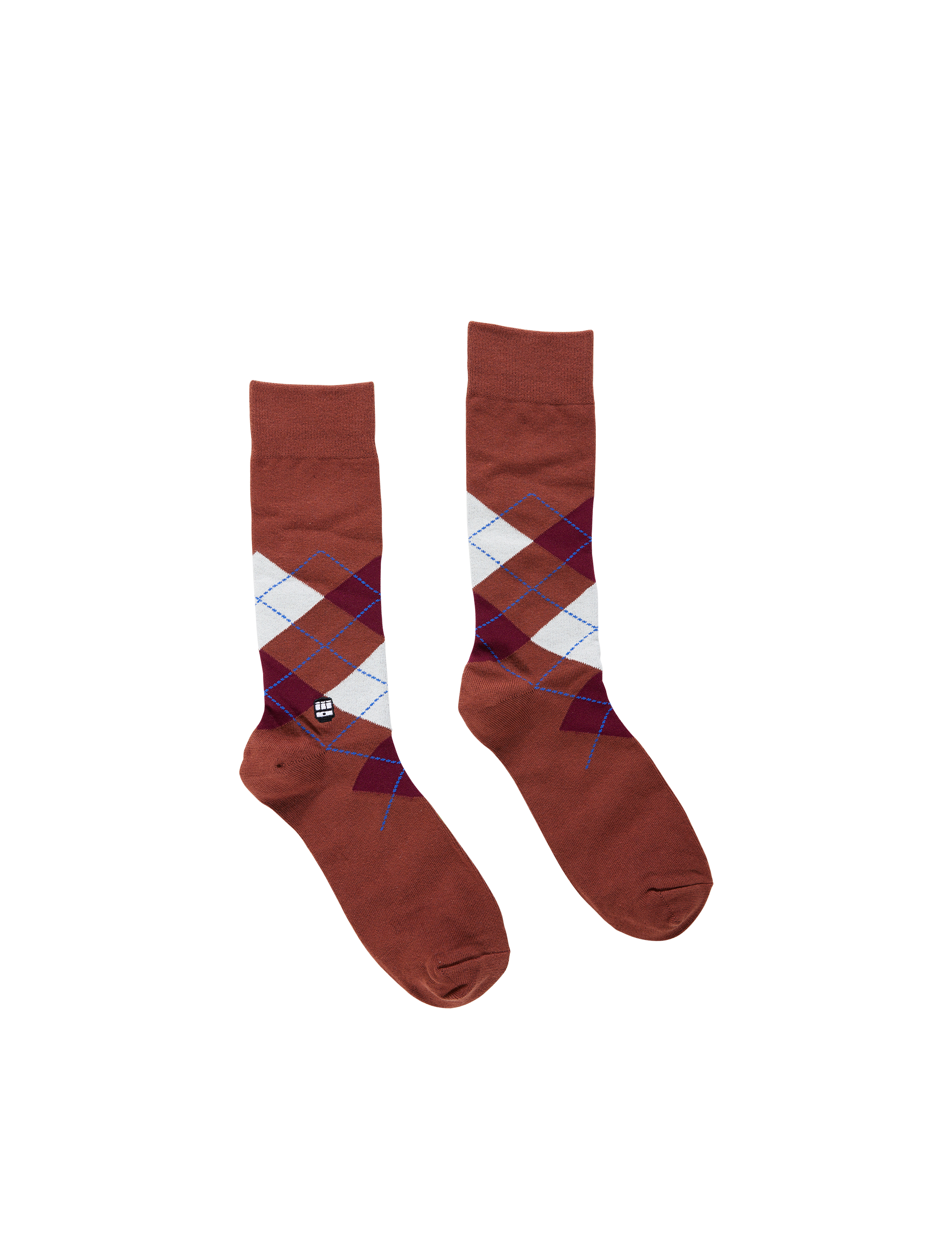 Argyle Rust Socks