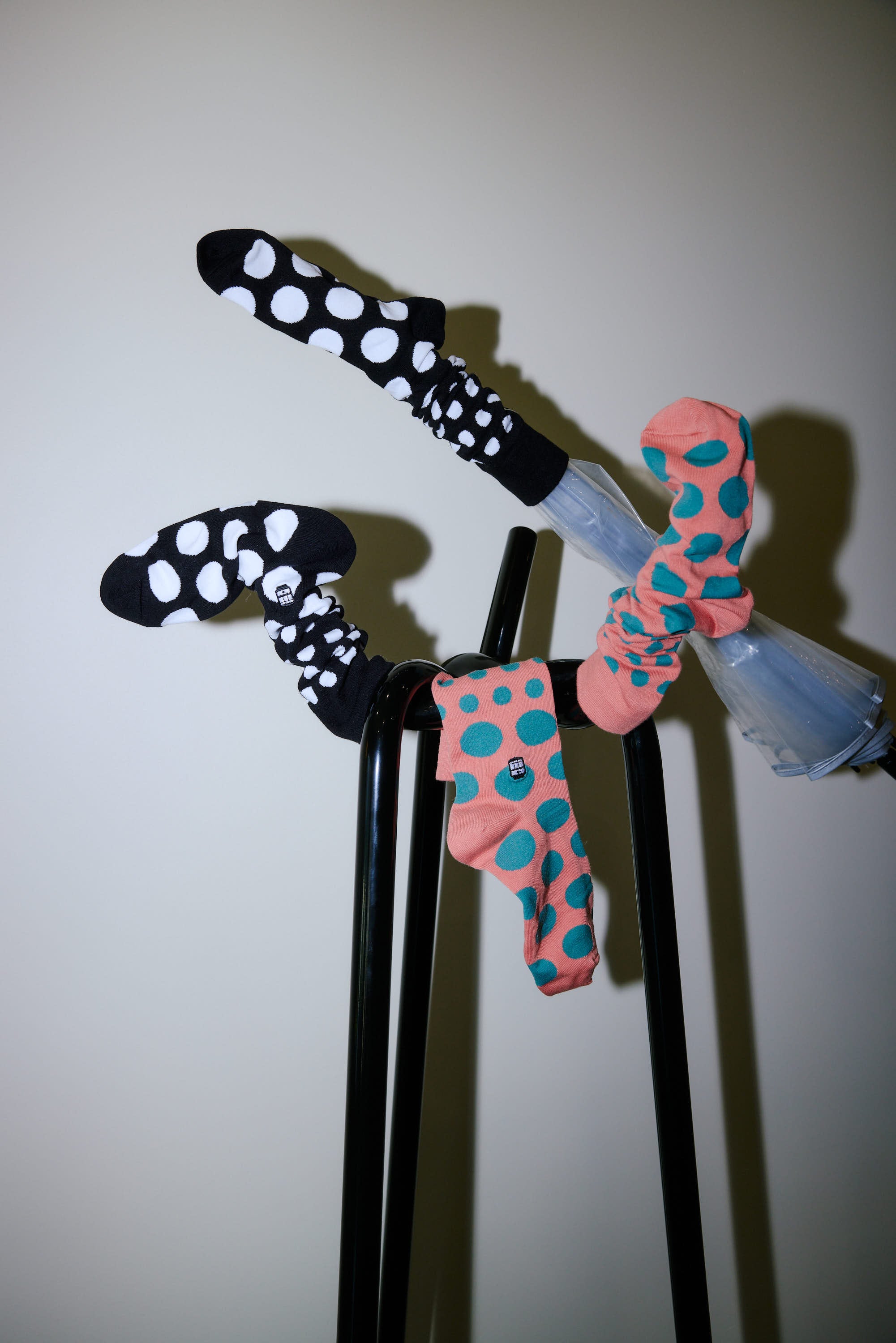 Polka Dots Black and White Socks