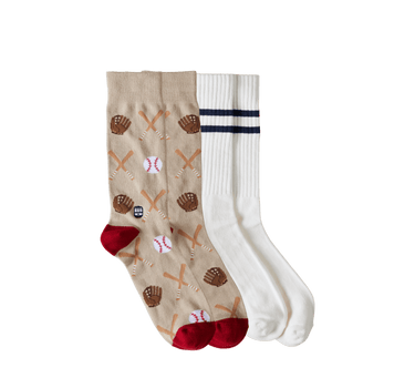 Baseball & Retro Stripe Premium Socks from Bonfolk