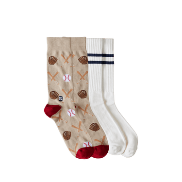 Baseball & Retro Stripe Premium Socks from Bonfolk