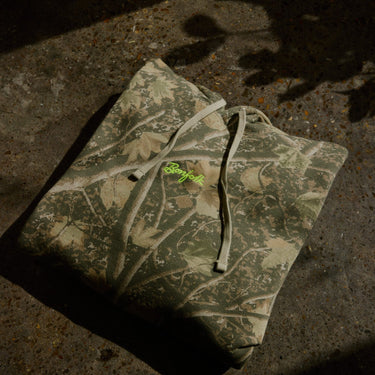 Camo Script Logo Hoodie - Bonfolk