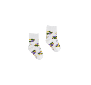 King Cake and Beads Kids Socks - Bonfolk