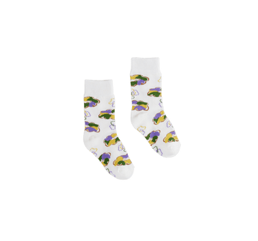 King Cake and Beads Kids Socks - Bonfolk