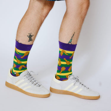 Mardi Gras Fried Chicken Socks - Bonfolk