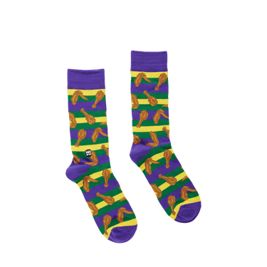 Mardi Gras Fried Chicken Socks - Bonfolk