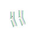 Mardi Gras Gingham Mid Crew Socks - Bonfolk