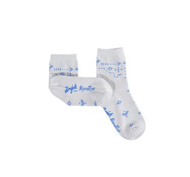 Mignon Faget Metallic Cross Stitch Mid Crew Sock - Bonfolk