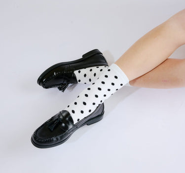 Polka Dot Mid Crew Socks - Bonfolk