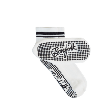 Retro Stripe Quarter Grip Socks - Bonfolk