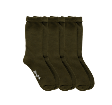 Roll Top Slouch Socks 3 Pack - Forest Green - Bonfolk