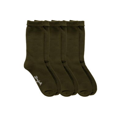 Roll Top Slouch Socks 3 Pack - Forest Green - Bonfolk