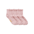 Ruffle Quarter Socks Pink 3 Pack - Bonfolk