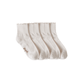 Ruffle Quarter Socks 3 Pack - Cream - Bonfolk