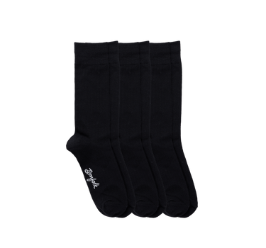 Trouser Socks 3 Pack - Black - Bonfolk