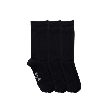 Trouser Socks 3 Pack - Black - Bonfolk