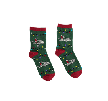Xmas Gator Mid Crew Socks - Bonfolk