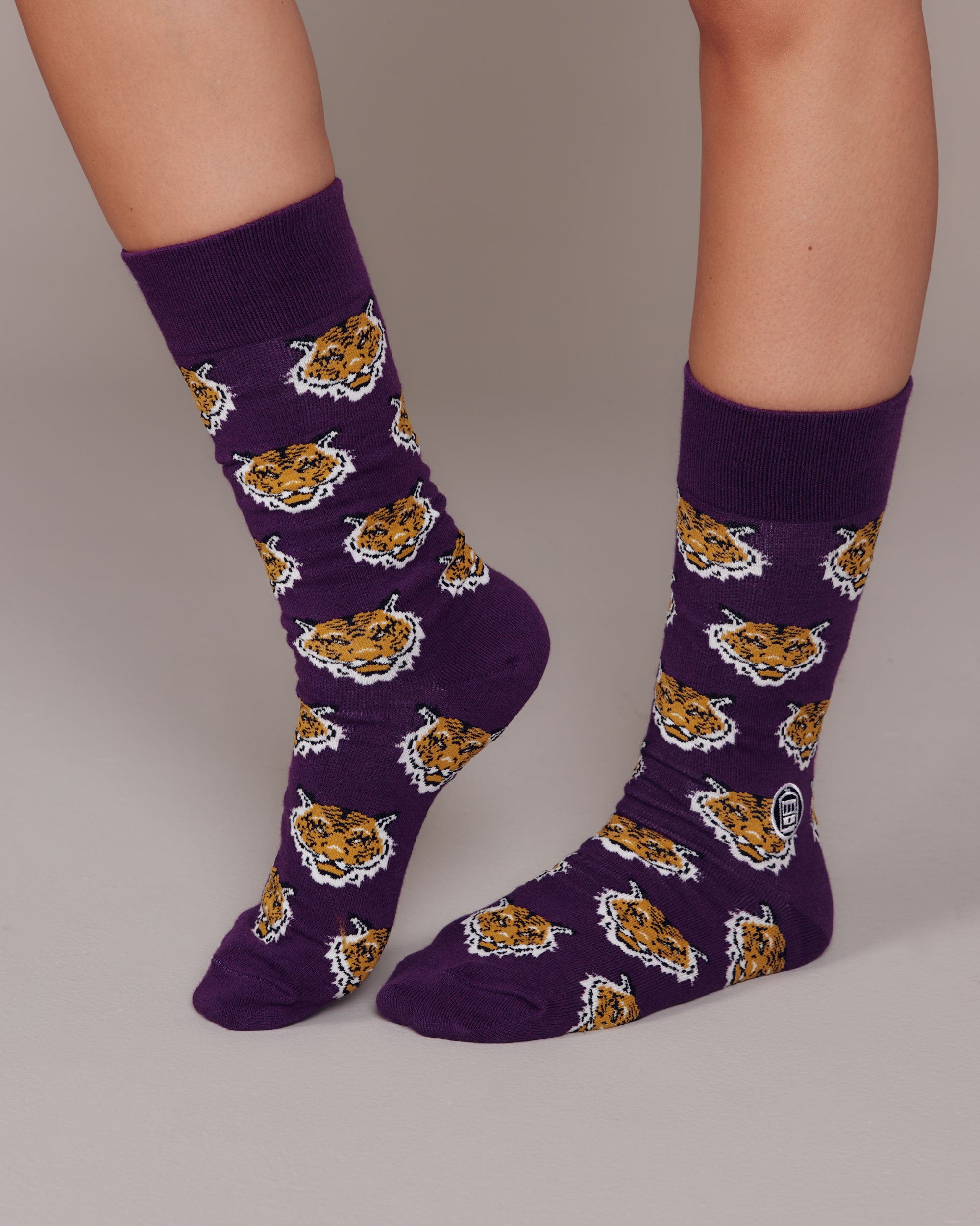 Bonfolk Tiger Purple Socks